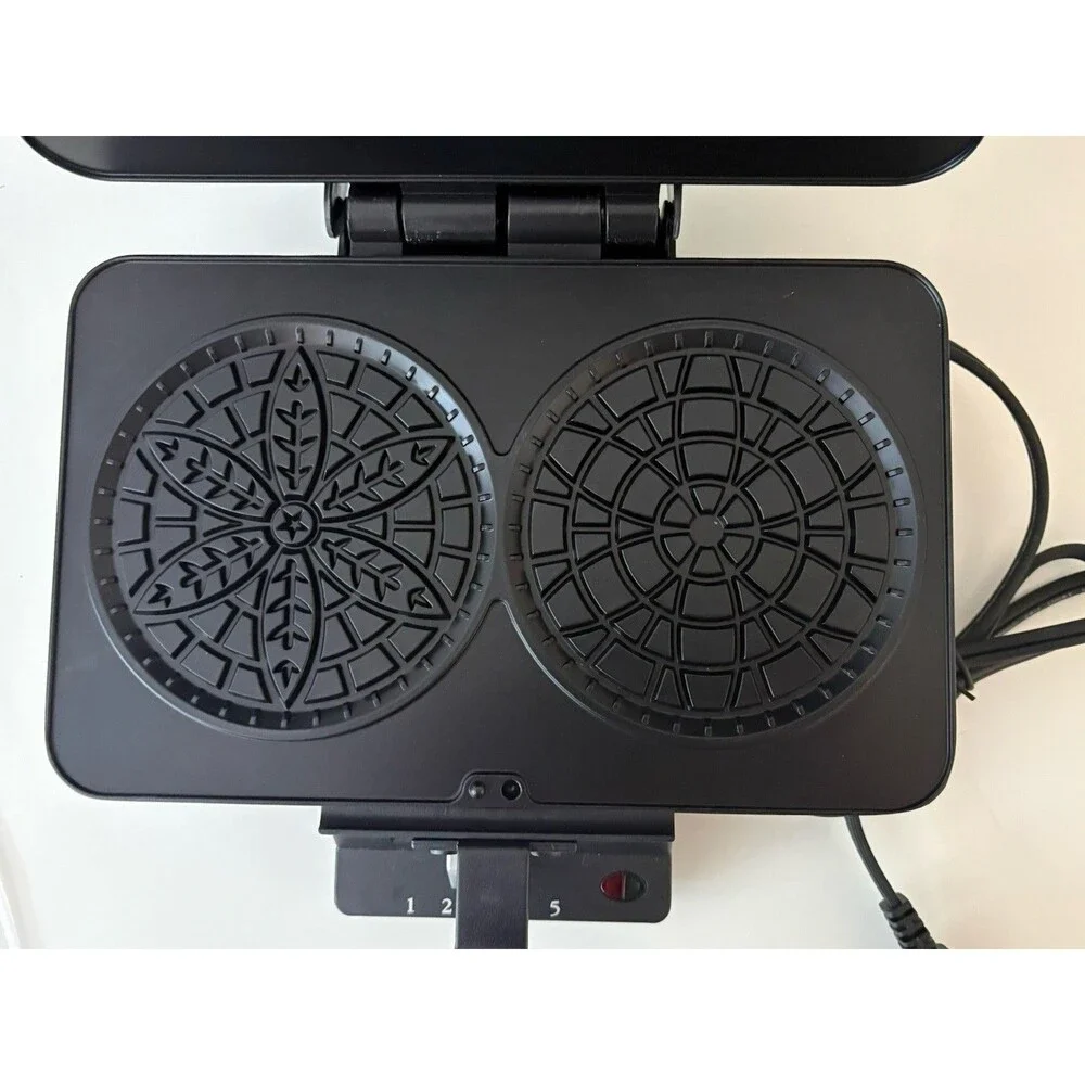 Cuisinart WM-PZ2 Pizzelle Waffle Maker Nonstick Temp Control 800W 2-Capacity New
